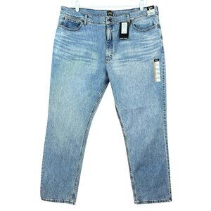 NWT Lee Men's Icey Blue Denim Jeans Size 42x32 Relaxed Fit Straight Leg Stretch
